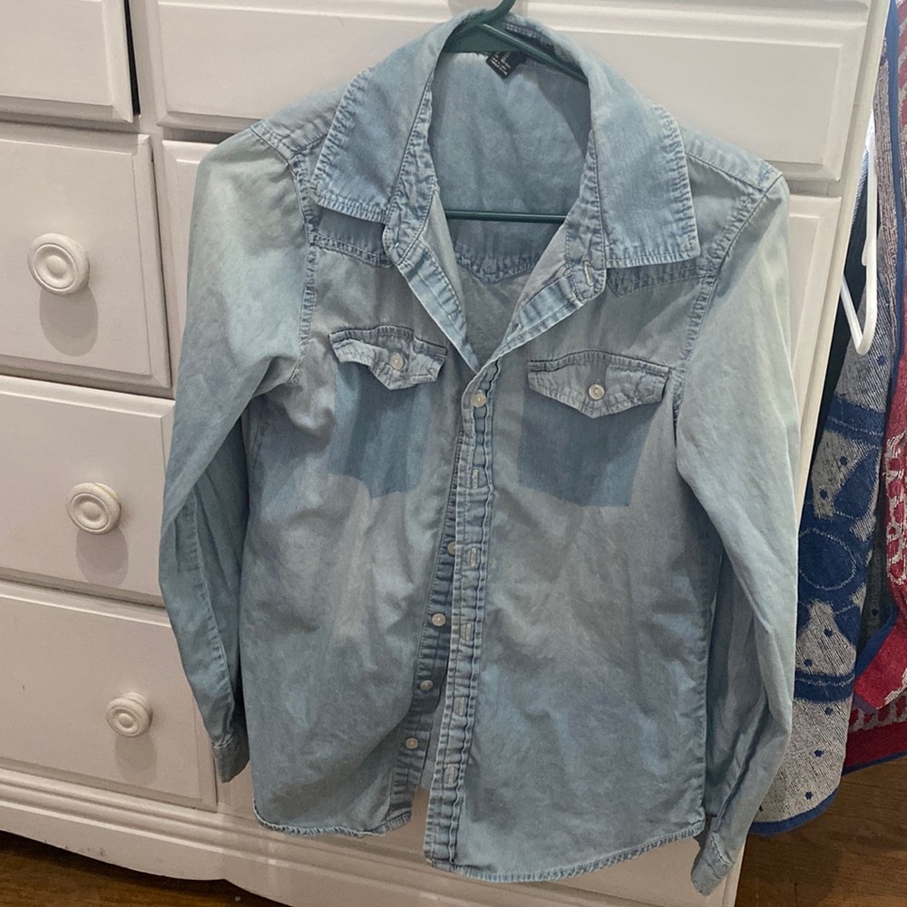 Denim button up